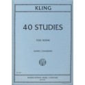 KLING-40 estudios melódicos para trompa INTERNATIONAL