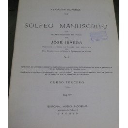 IBARRA-Solfeo manuscrito 3º MUSICA MODERNA