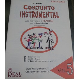 NOMAR-Conjunto instrumental para flauta Partichelas  Vol. 5 REAL MUSICAL