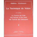 CRICKBOOM-La técnica del violín vol. 1 SCHOTT FRERES
