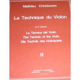 CRICKBOOM-La técnica del violín vol. 2 SCHOTT FRERES