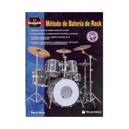 METODO BASIX PARA BATERIA DE ROCK  POR TABLATURA 1 CON CD MUSIC DISTRIBUCION